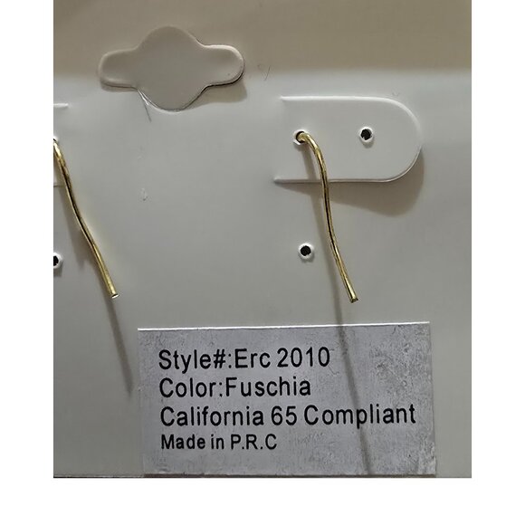 Amrita Singh Women's Gold Plated Pink Long Hook Chain Earrings NWT - Picture 5 of 5